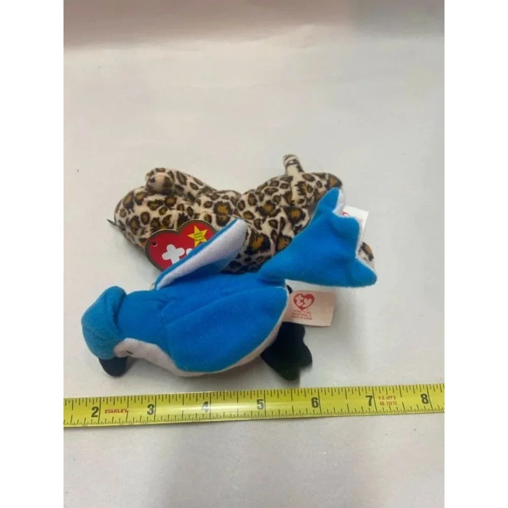 McDonald’s teenie weenie beanie babies leopard and bird